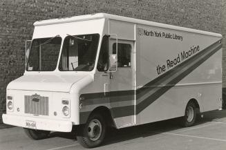 Picture of a square shaped truck bookmobile. 