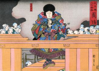 Japanese print of an actor in a kabuki play (polychrome).