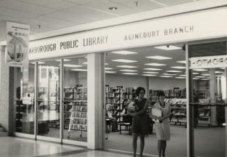 Picture of library branch inside a mall. 