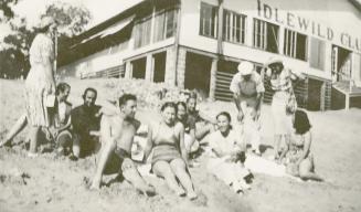 Black and white photograph of the Abbott family in Idlewild, Michigan
