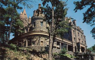 Color photograph of a large, stone castle.