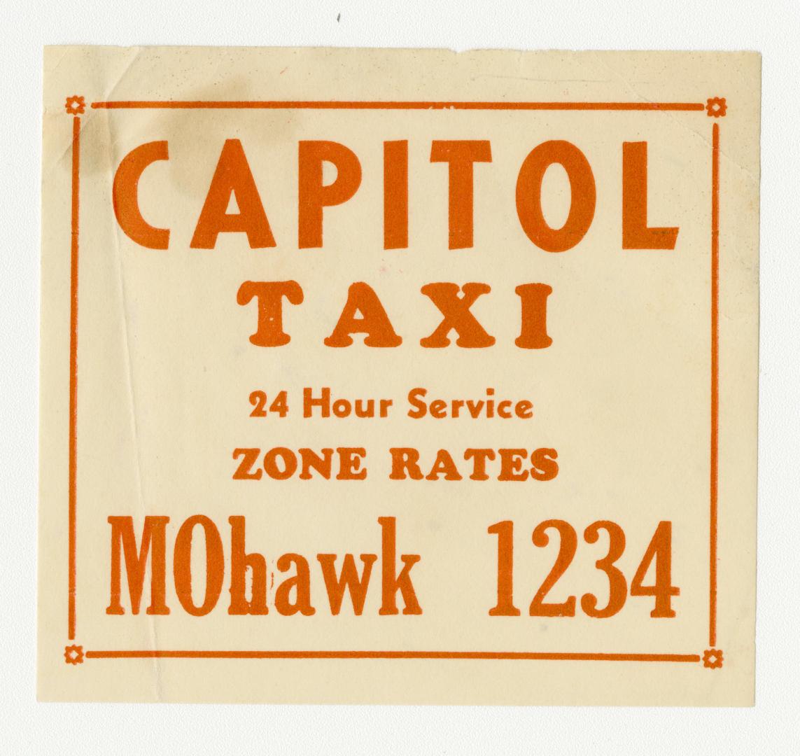 Capitol Taxi 24 hour service