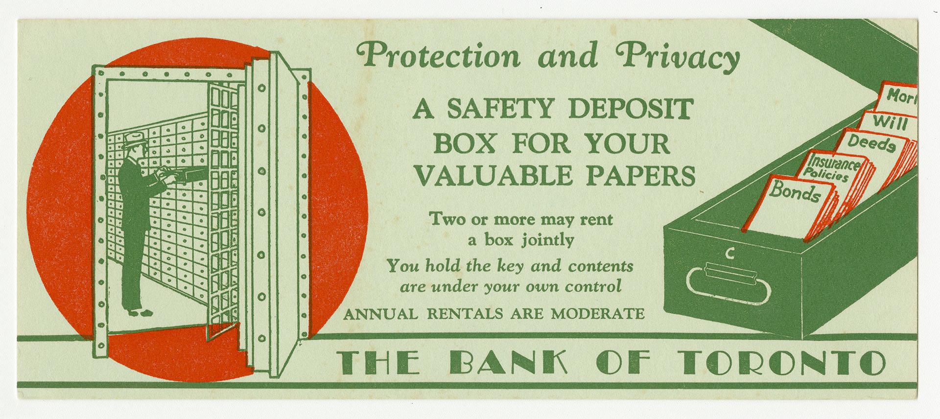 Protection and privacy a safety deposit box for your valuable papers