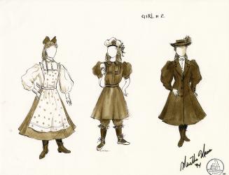 Costume design by Martha Mann : 1994 Theatre Calgary production of Anne of Green Gables : Girl  ...