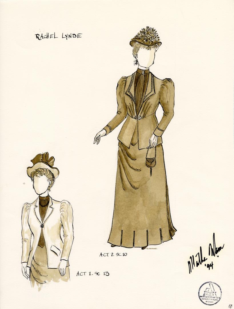 Costume design by Martha Mann : 1994 Theatre Calgary production of Anne of Green Gables : Rache ...