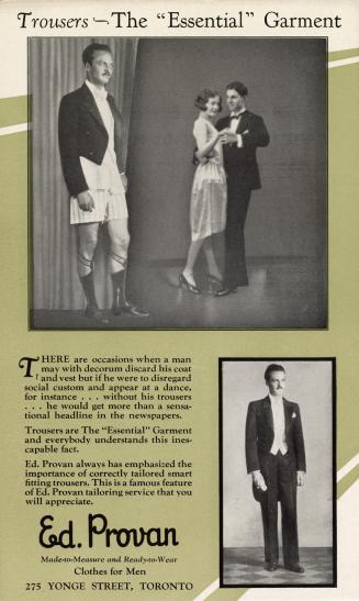 Photo of a moustached man standing in front of a curtain. He is wearing a tuxedo top and boxer  ...