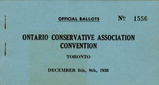 Ballots for George Drew's election as party leader 1938