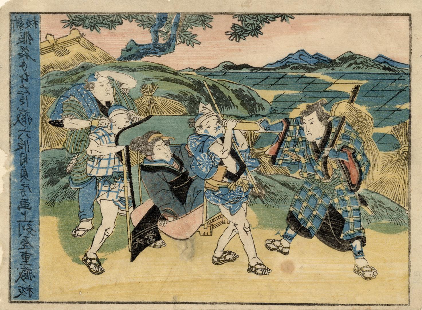 Japanese print of Kanadehon chūshingura, act 6 (polychrome)