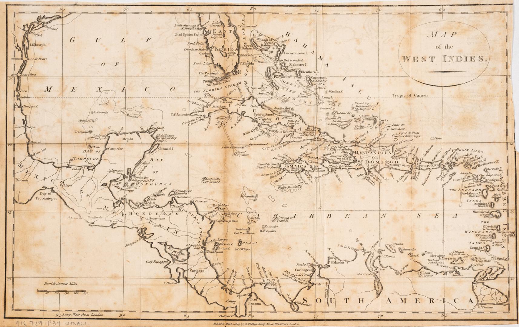 Map of the West Indies