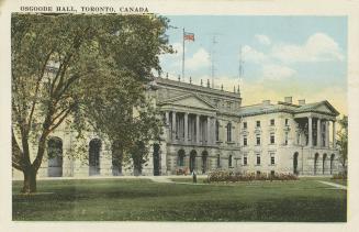 Colorized photograph of very large series of buildings in Palladian an neoclassical style.