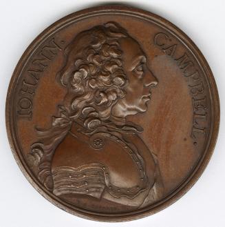 Bronze medal. (obverse) Bust of John Campbell, 2nd Duke of Argyle, right, hair long, tied behin…