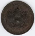 Bronze medal, die struck.(obverse) Inscription: "TO COMMEMORATE THE COLONIAL & INDIAN RECEPTION ...