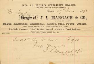 Formerly Dunspaugh & Watson. Receipt of customer John Lauder Esq. Part of Morris Norman donatio ...