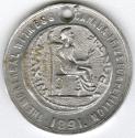 Aluminum medal.(reverse) Image of the reverse of a Tiberius denarius of the "Tribute penny" typ ...