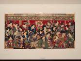 Japanese print of twenty-five famous Kabuki actors (polychrome)