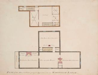 Plan of the attic and underground appartments in Maryville Lodge. 