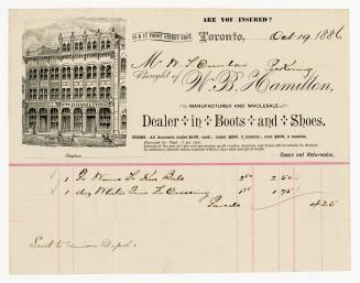 Bought of W. B. Hamilton, Dealer in Boots and Shoes.