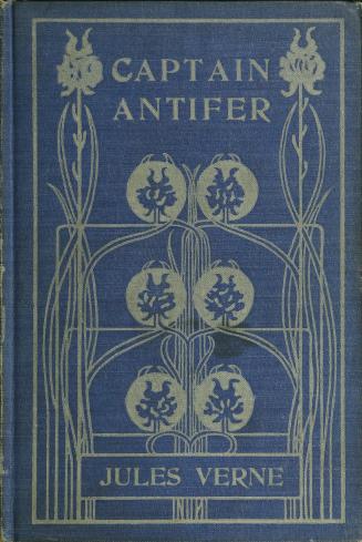 Book cover: blue with flowers. Title and author.