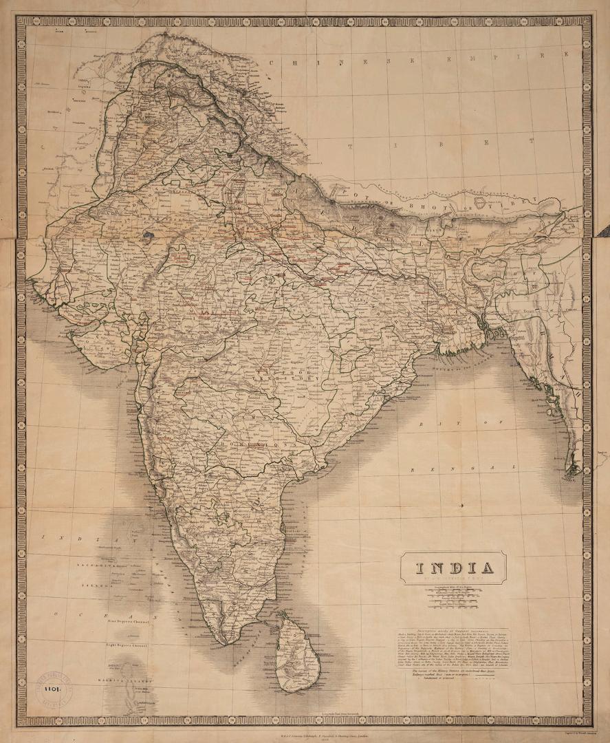Johnstons' new map of India