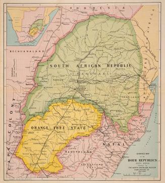 Ohman's map of the Boer Republics, South Africa