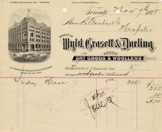 Receipt of customer John Lauder Esq. Part of Morris Norman donation of business papers, 2002. 