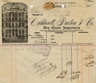 Receipt of customer John Lauder Esq. Part of Morris Norman donation of business papers, 2002. 