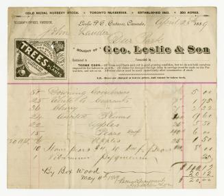 Bought of Geo, Leslie & Son