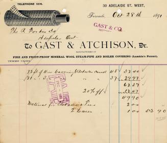 Receipt of customer John Lauder Esq. Part of Morris Norman donation of business papers, 2002. 
