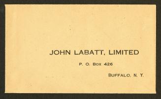 John Labatt, Limited P.O. Box 426 Buffalo, N.Y. 