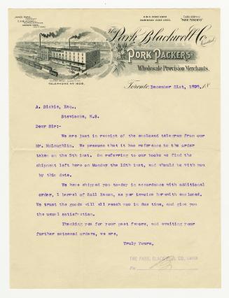 The Park Blackwell Co. Limited. Pork Packers