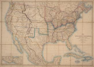 Map of the United States of North America, Upper & Lower Canada, New Brunswick, Nova Scotia & British Columbia, Mexico, Cuba, Jamaica, St. Domingo [Dominican Republic and Haiti] and the Bahama Islands