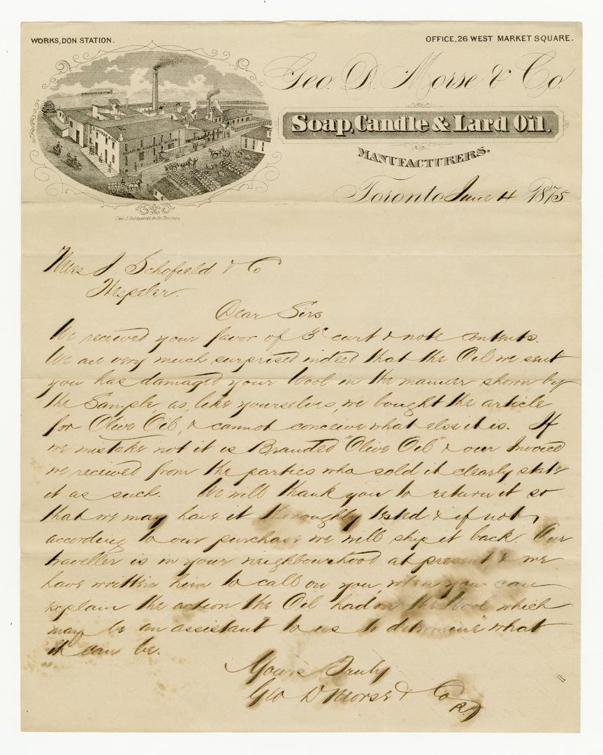 Geo D. Morse & Co. Soap, Candle & Lard Oil. Manufacturers.