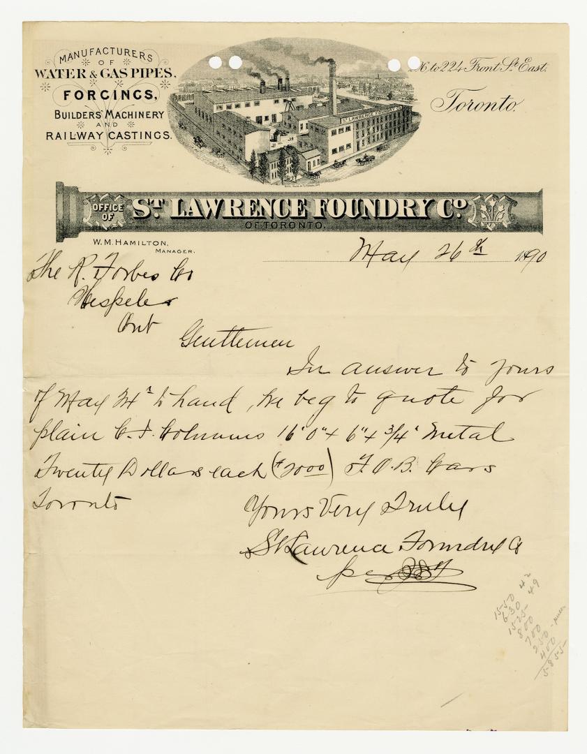 Office of St. Lawrence Foundry Co. of Toronto