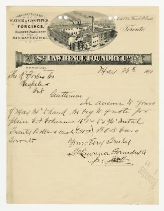 Office of St. Lawrence Foundry Co. of Toronto