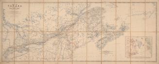 Map of Canada with part of New Brunswick & Nova Scotia shewing the line of Grand Trunk Railway and its connections 