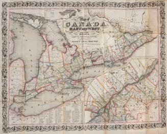 Map of Canada East and West 1853