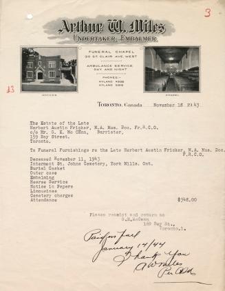 Arthur W. Miles. Undertaker-Embalmer