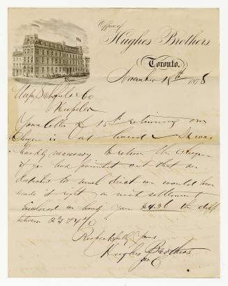Office of Hughes Brothers, Toronto.