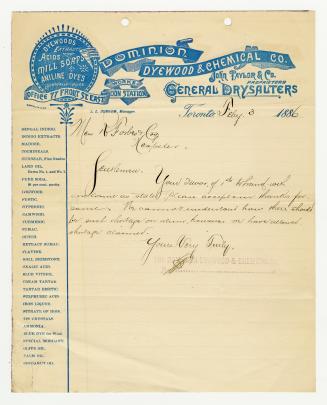 Office of the Dominion Dyewood and Chemical Co. 