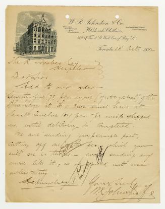 W.R. Johnston & Co. Wholesale Clothiers.