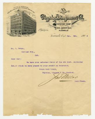 Pugsley, Dingman & Co. Manufacturers of Comfort Soap