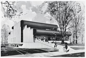 Architects drawing of Albert Campbell District Branch