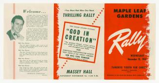 Maple Leaf Gardens Rally Wednesday, November 13, 1946 Toronto Youth for Christ