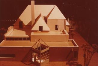 Picture of an architectural model for addition to library building. 