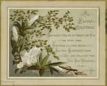 The card pictures white flowers and green foliage on the left. The right contains a rhyming, re…