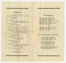 A fold-open flyer containing the programme of ceremony of "Laying the Corner Stone of the Humbe…