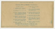 A red and black sticker transfer stating "Canadian National Exhibition Toronto// Aug.24 to Sept…