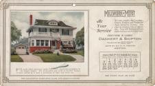 An advertising card depicting a calendar for September of 1924, stating "Millwork of Merit at y…