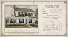 Advertising cards depicting a calendar for March 1925, stating "Millwork of Merit at your servi…