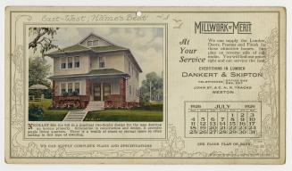 Advertising cards depicting a calendar for each card and month of 1926, stating "Millwork of Me…